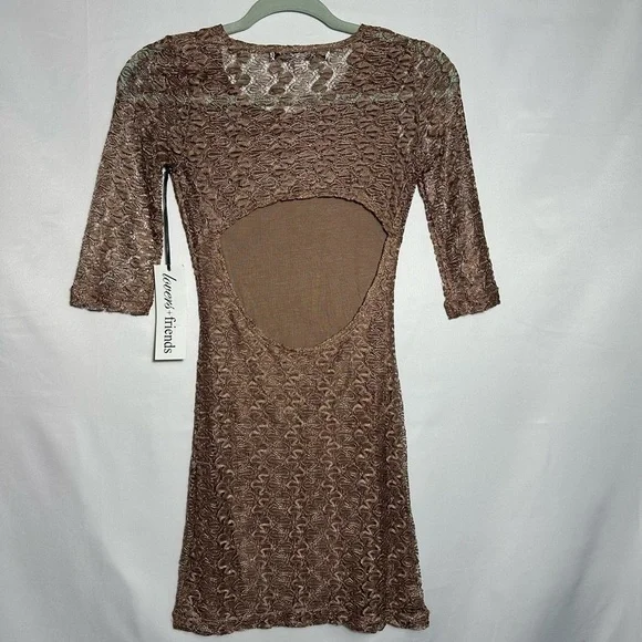 NWT Lovers + Friends Brown Lace Dress Size XS - Picture 5 of 7